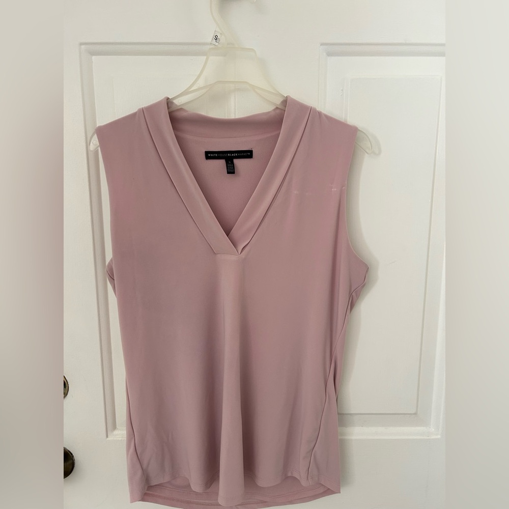 White House Black Market Dusty Pink V-Neck Sleeveless Camisole
